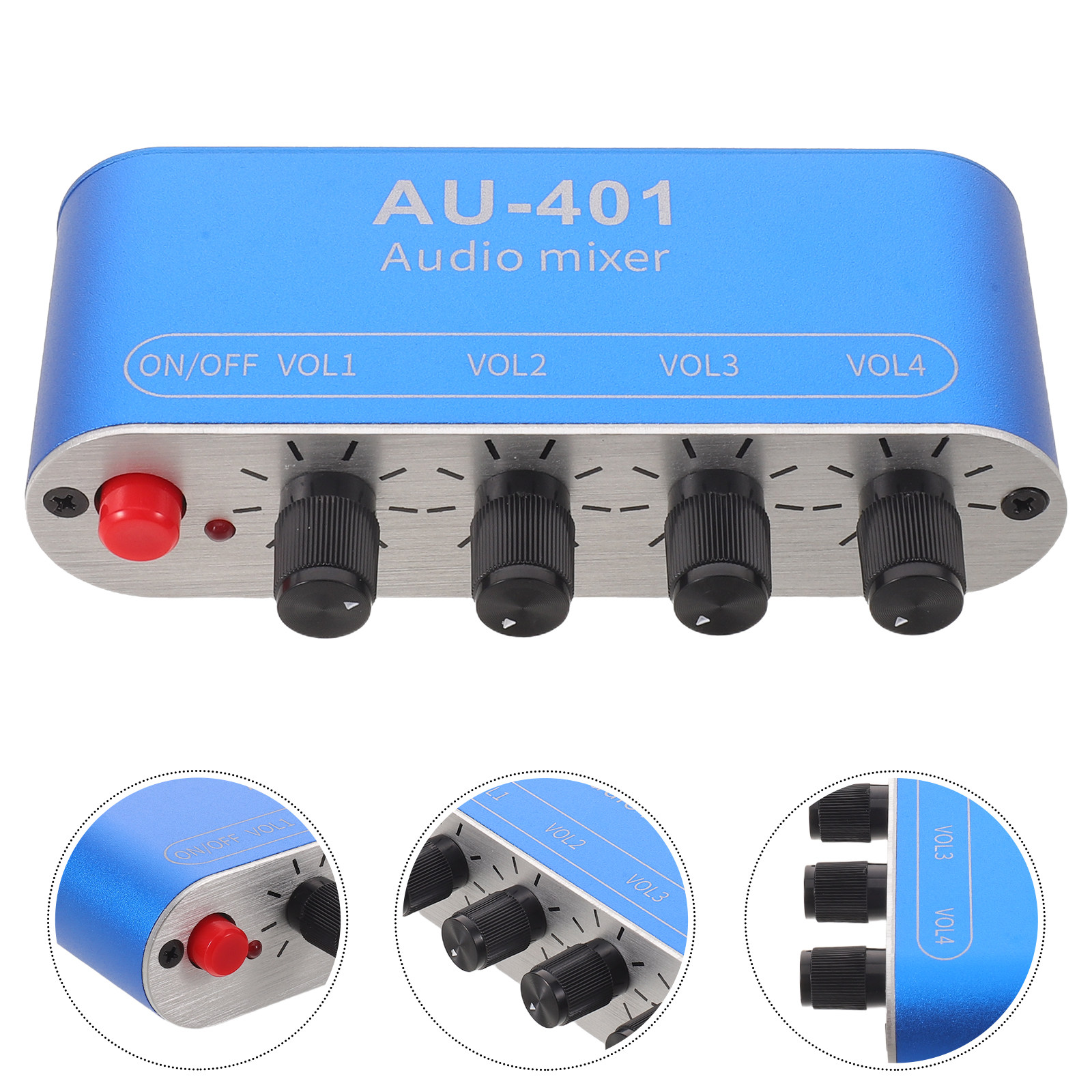 Audio Music Original - 4 Channel Audio Mixer Compact 3.5mm