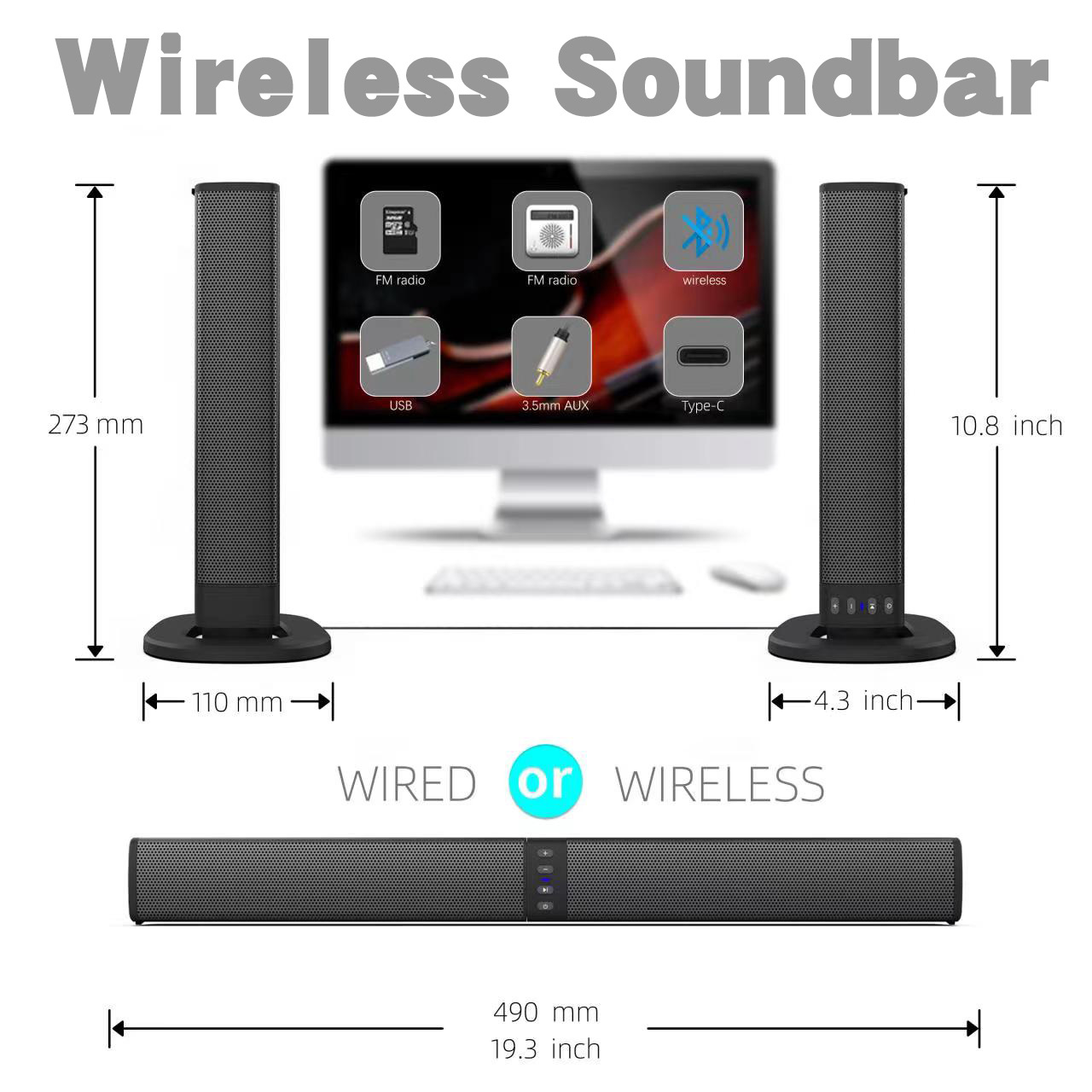 Detachable Soundbar Bluetooth  - Audio X Music recension och pris