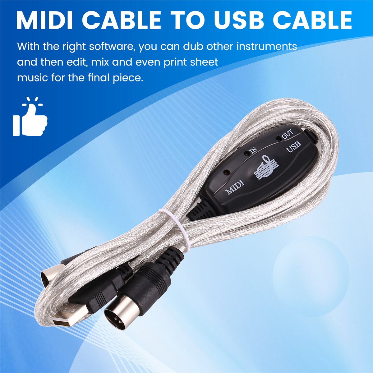 AA80 USB to MIDI 5Pin Cable Co - Audio Music Edit recension och pris