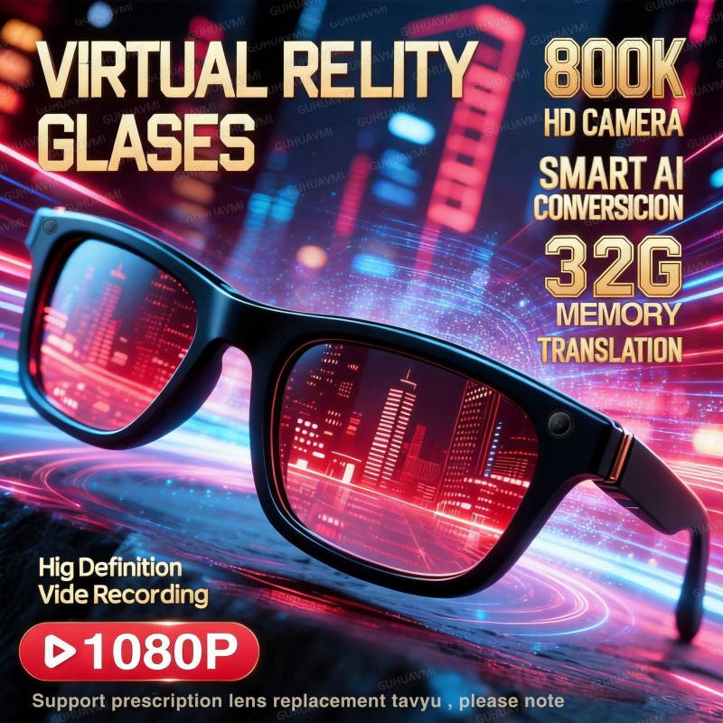 8K Vision AI Eyeglasses Built- - Audiovision Music Player recension och pris