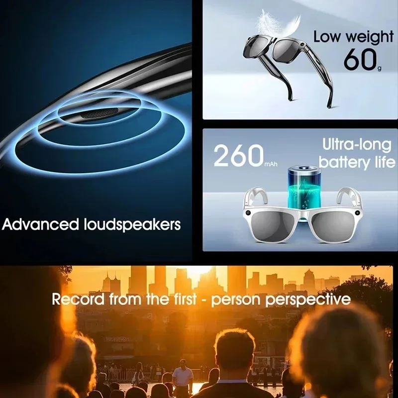 8K Vision AI Eyeglasses Built- - Audiovision Music Player recension och pris