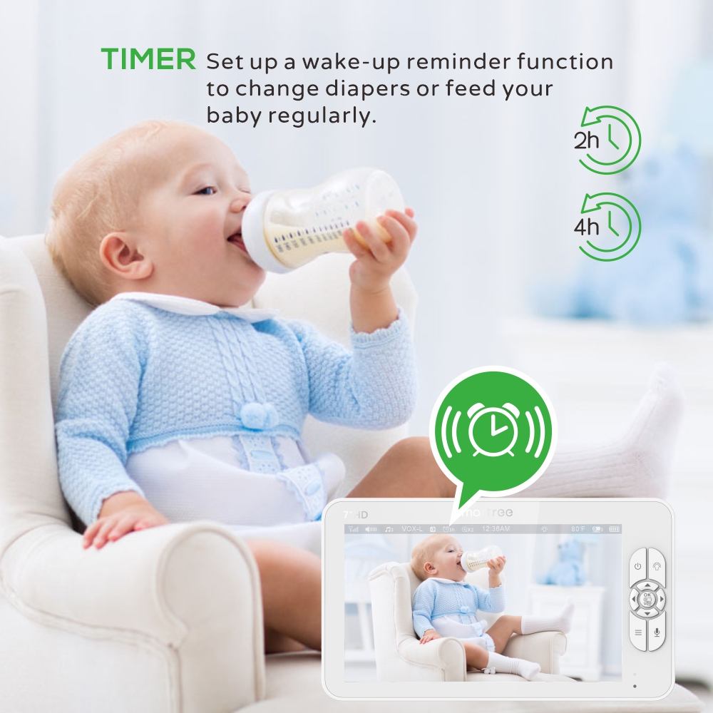 7.0 Inch HD Video Baby Monitor - Audio X Music recension och pris