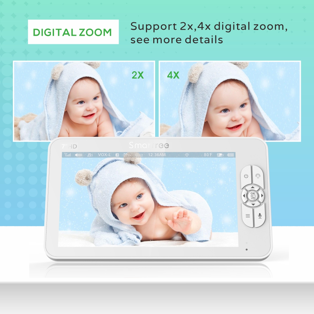 7.0 Inch HD Video Baby Monitor - Audio X Music recension och pris