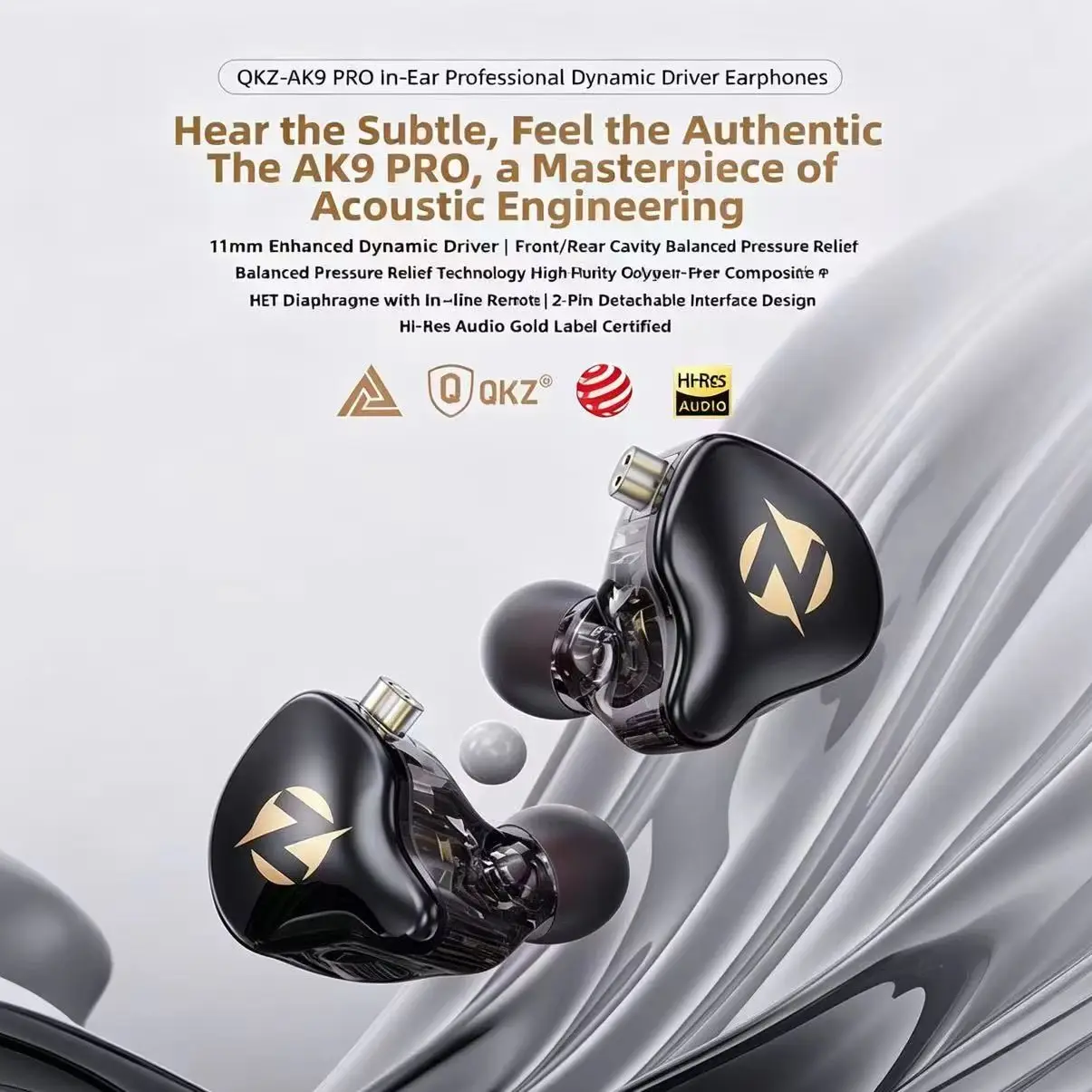 QKZ AK9 PRO In Ear Earphones w - Audio Music Edit recension och pris