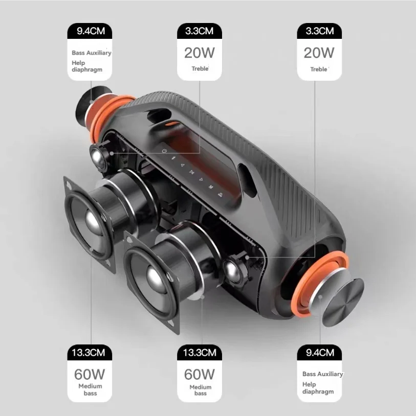160W Deep Bass Wireless Blueto - Audio X Music recension och pris