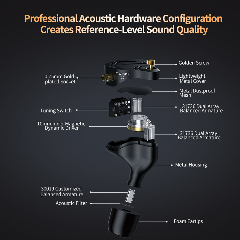KZ ZS12 PRO X Metal Earphones  - Audio X Music recension och pris